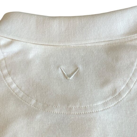 Men's Callaway Golf Sport Long Sleeve Polo Shirt Cream XL #345E - Picture 6 of 10